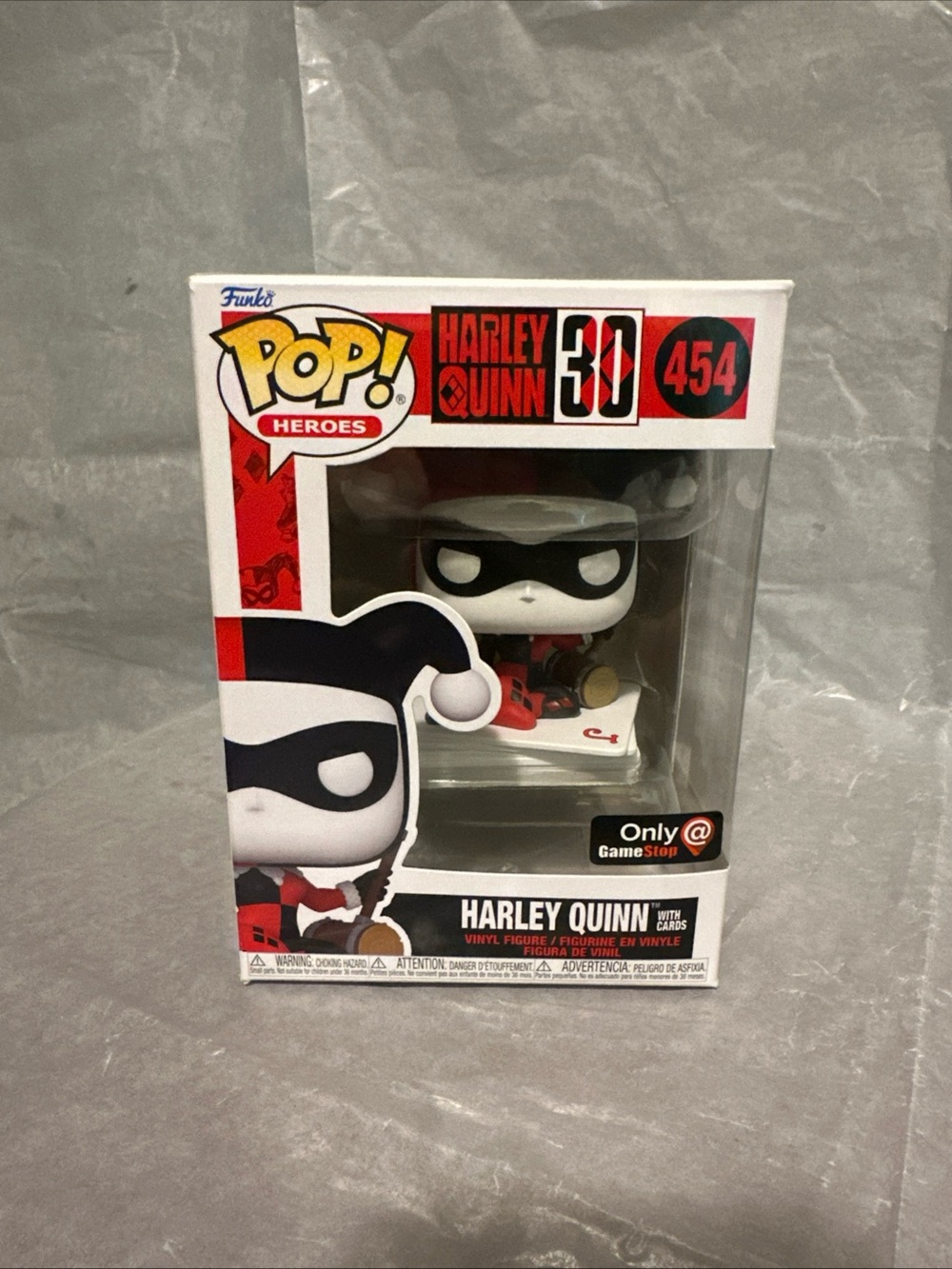 Funko Pop DC Harley Quinn with Cards Exclusive Game Stop #454 Vinyl Figure -